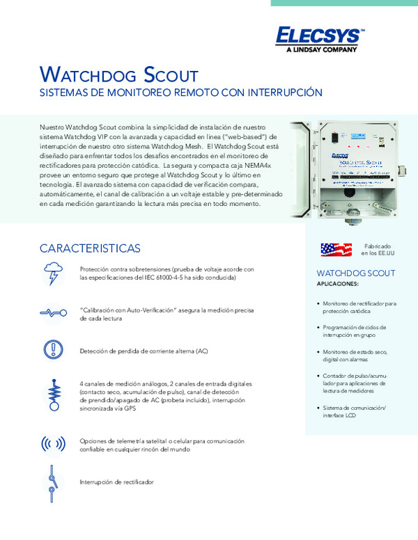 Elecsys Watchdog Scout - Datasheet